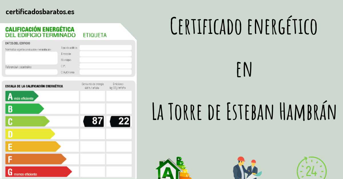 Certificado energético en La Torre de Esteban Hambrán