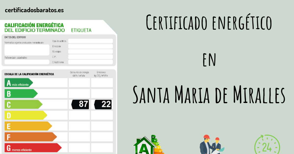 Certificado energético en Santa Maria de Miralles