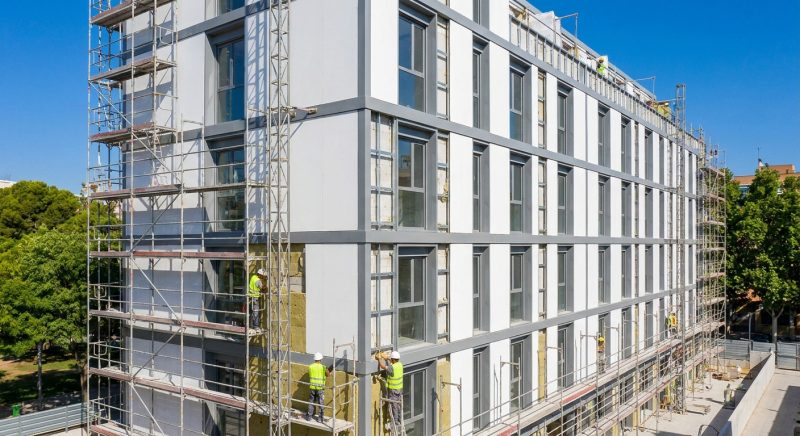 building facade thermal insulation construction