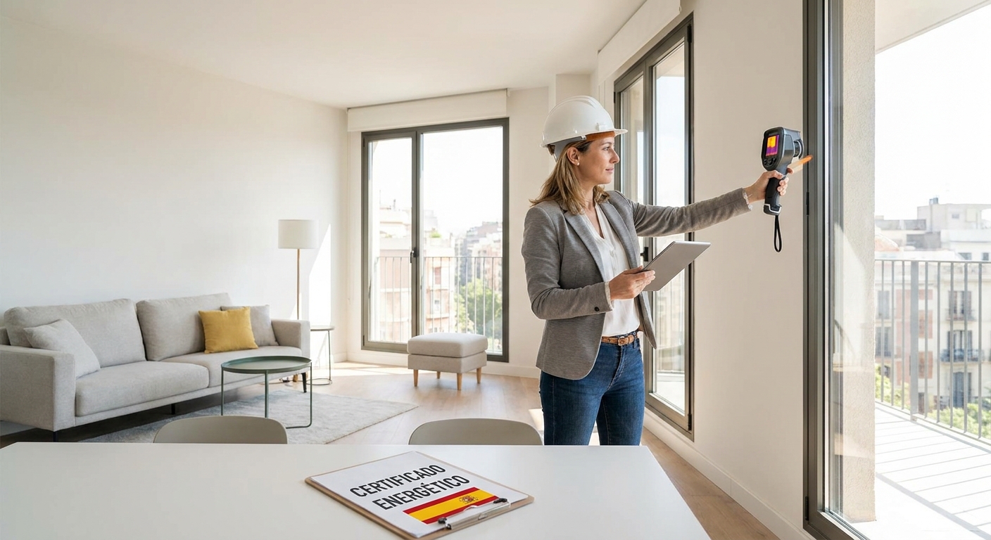 architect or engineer inspecting a modern apartment
